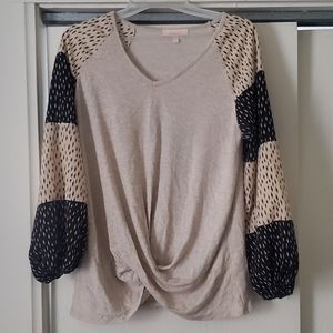 Hailey & Co. Draped Front Top